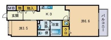 エスティメゾン薬院1205号室-間取り