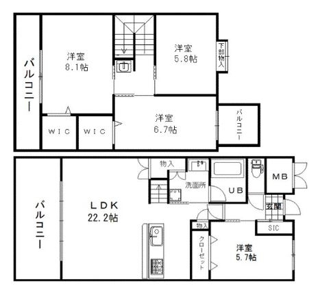 アントレ平尾参道503号室-間取り