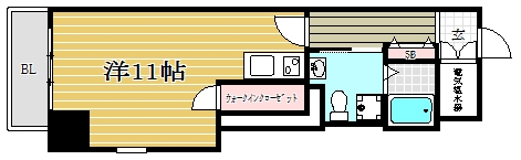 ライオンズマンション博多709号室-間取り