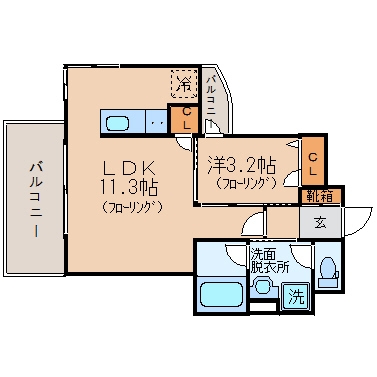 ビエネスタ千代県庁口501号室-間取り