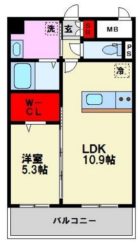 オークランセル那の川 - 所在階***階の間取り図 9497