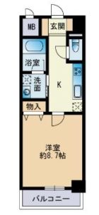 グランディール大濠 - 所在階 の間取り図