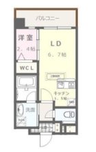 ヴィラージュ県庁前参番館 - 所在階***階の間取り図 9544