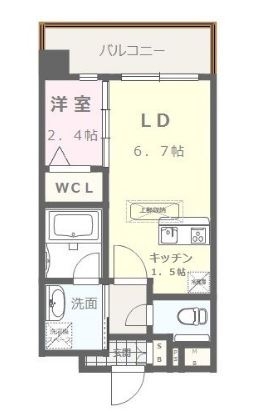 ヴィラージュ県庁前参番館202号室-間取り