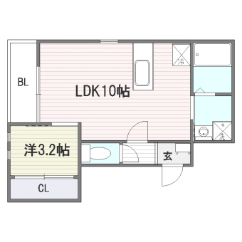 GRANDTIC THE KAREN103号室-間取り