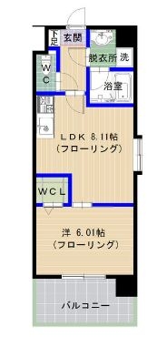 エムビルデベロップコアⅣ403号室-間取り