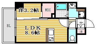 KFT高砂703号室-間取り