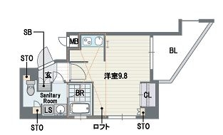 ルミナス桜坂703号室-間取り