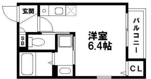 ライフ美野島303号室-間取り