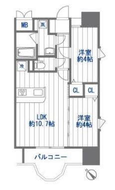 クリスタルリゾートタワー601号室-間取り