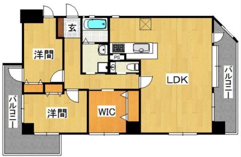 センターパーク大濠602号室-間取り