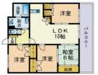 カワイアーバンビルⅡ - 所在階***階の間取り図 9697