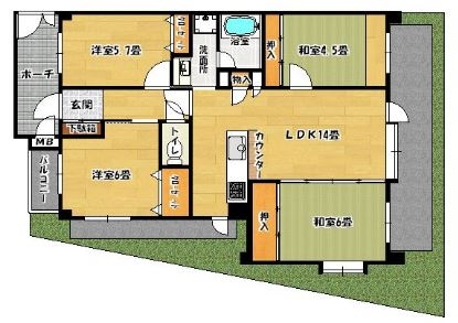 アプローズ那珂101号室-間取り