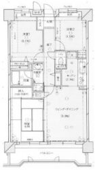 ダイアパレス博多第2 - 所在階***階の間取り図 9720