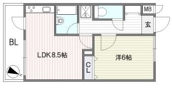 ライオンズマンション井尻第2302号室-間取り