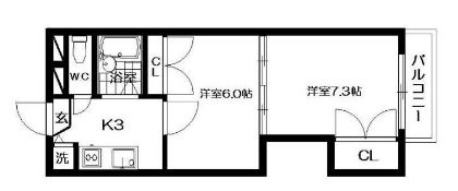 ラ・エスペランサ205号室-間取り