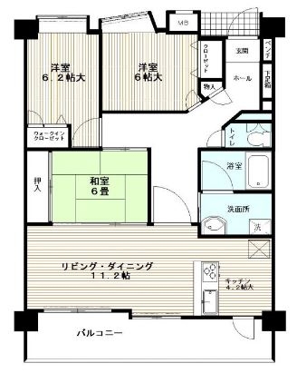 アンピール馬出九大病院前406号室-間取り