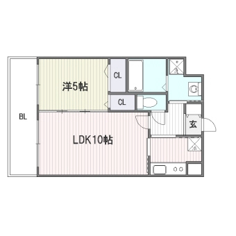 S-Fort福岡東809号室-間取り