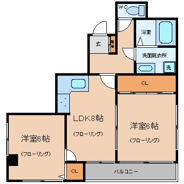 シティガーデン奈良屋302号室-間取り