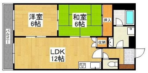 ウィズワン空港南101号室-間取り