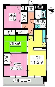 ルミエール諸岡501号室-間取り