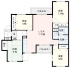 東峰マンション竹下 - 所在階***階の間取り図 9803