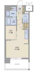 ウェルブライト美野島 - 所在階 の間取り図