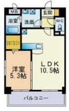 クレセント美野島 - 所在階 の間取り図