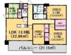 アクシオン高宮東グラツィア - 所在階***階の間取り図 9850