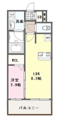 ヴィラージュ博多駅南203号室-間取り