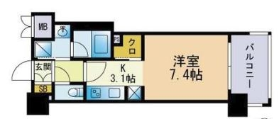 RJRプレシア千代県庁口駅前1102号室-間取り