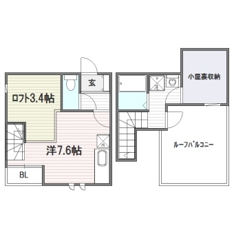 MAISONETIC　ADVANCE　egg　bell203号室-間取り