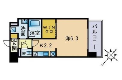 カスタリア東比恵802号室-間取り