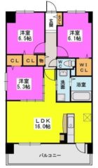 カリーナ東那珂 - 所在階***階の間取り図 9879