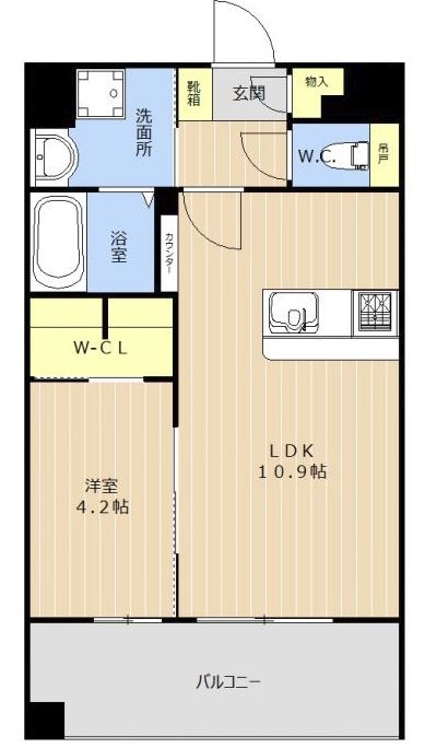 プレミアムレジデンス別府駅前403号室-間取り