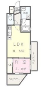 ヴィラージュ大濠 - 所在階 の間取り図