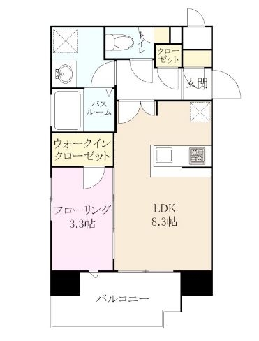 ネストピア大濠公園駅前201号室-間取り