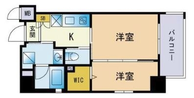 ハイネス大濠西201号室-間取り