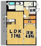 シャーメゾン今川 - 所在階 の間取り図