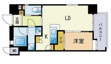 ハイネス大濠西204号室-間取り