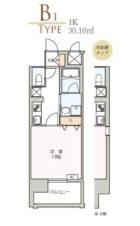 ラフレシーサ博多駅南Ⅳ - 所在階 の間取り図