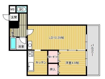 ダイアパレス大濠202号室-間取り