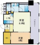 カルテット博多 - 所在階 の間取り図