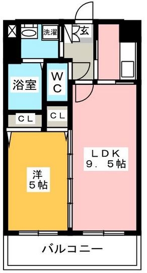 S-Fort福岡東211号室-間取り