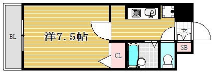 グレース城南301号室-間取り