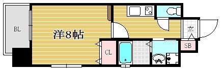 エンクレスト吉塚駅前603号室-間取り