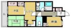 ビブレ唐原 - 所在階 の間取り図