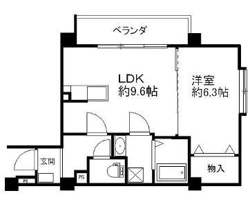 第6元木ビル205号室-間取り