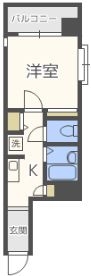 アスール南天神 - 所在階 の間取り図