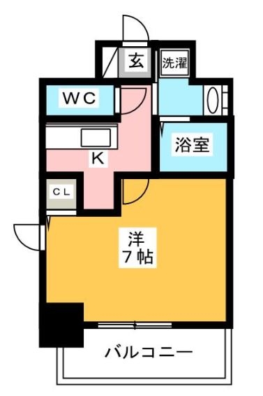 アンプルールベトンカルティエ503号室-間取り